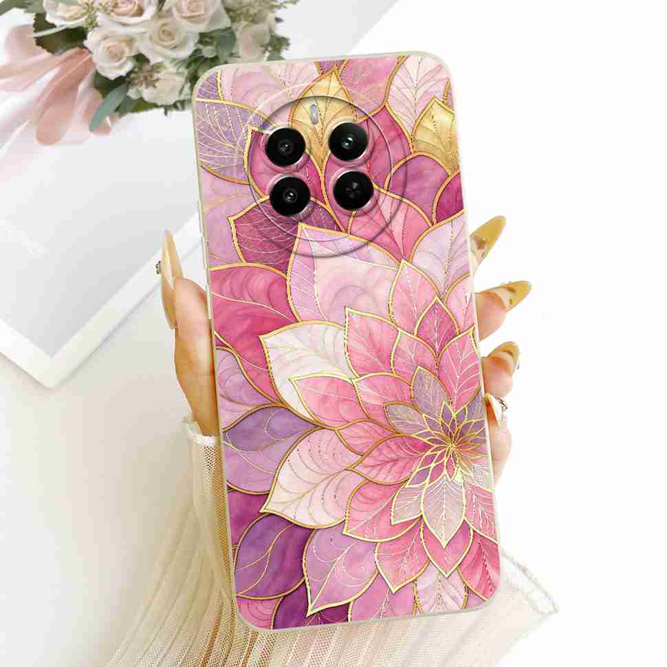 Für Realme 12 Pro 5G Hülle Bunte Blumen Rückseite Weiche Silikon Handyhülle Für Realme 12 Realme12 Pro RMX3842 Taschen Coque Capa