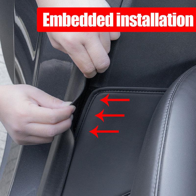 2pcs Car Threshold Side Edge Anti Scratch Strip Rear Door Sill Anti Trampling Protection Pad Auto Accessories for Tesla Model Y