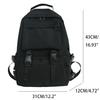 Einfache Rucksäcke Große Kapazität Reisetasche Uni Solide Harajuku Studenten-Schulrucksack Rucksack Unisex Langlebiger Rucksack mit Schnallenriemen