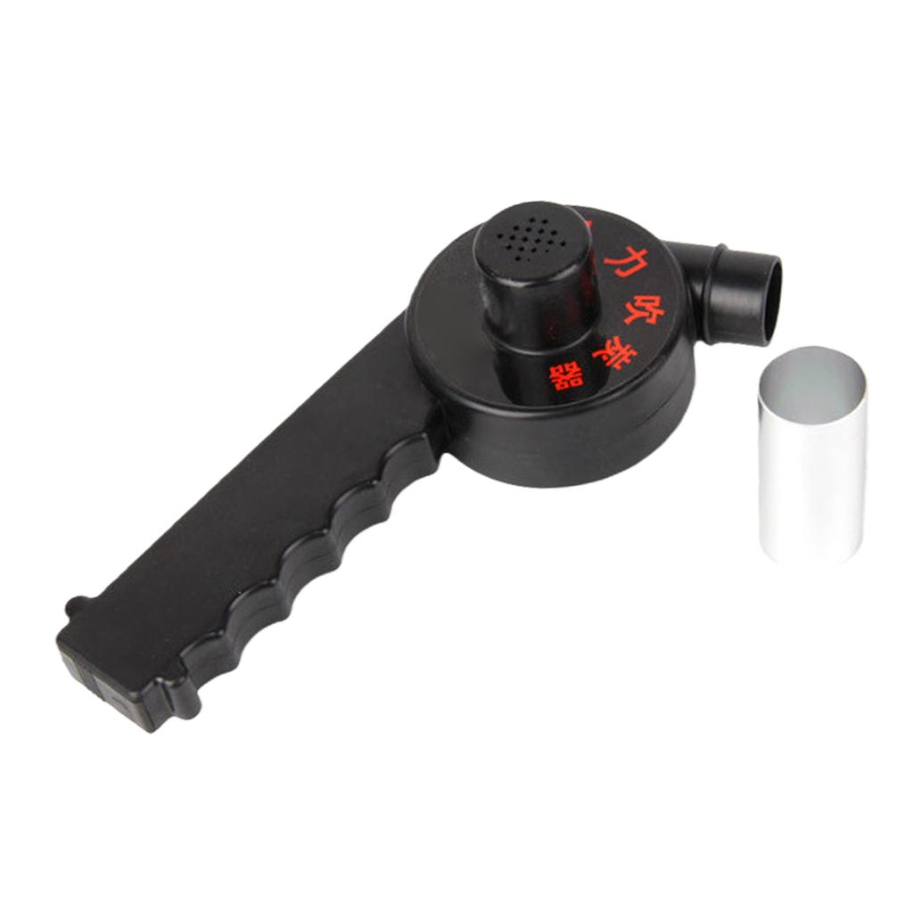 Outdoor Cooking BBQ Fan Air Blower For Barbecue Fire Bellows Hand Crank Tool Camping Handheld Cooking Fan