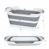 SOLPEX Folding Tub, Large Washing Tub, Dog Bath Tub, Cat Bathtub, Large Capacity, Laundry Bucket with Drain Plug and Three Handles, Soft Tub for Laund