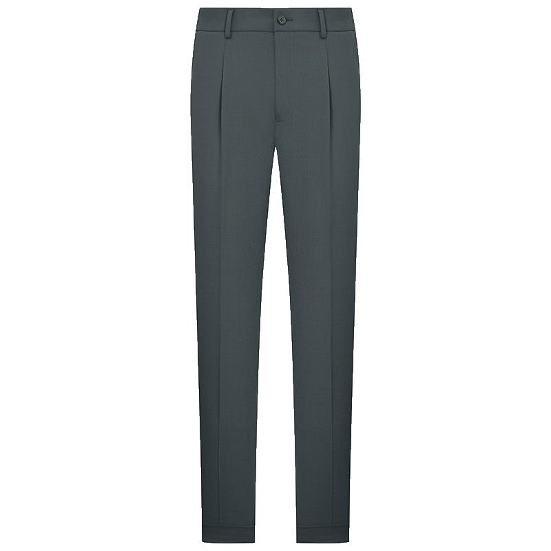 Мужской деловой костюм приталенного кроя из смесовой шерсти 48A