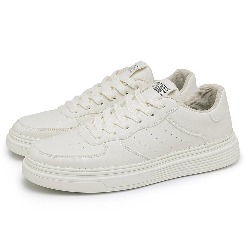 Korean Version of Trendy Sports Board Shoes Fashion Casual Men's Simple White Shoes Four Seasons Low-top Outer Wear Lace-up Student Shoes