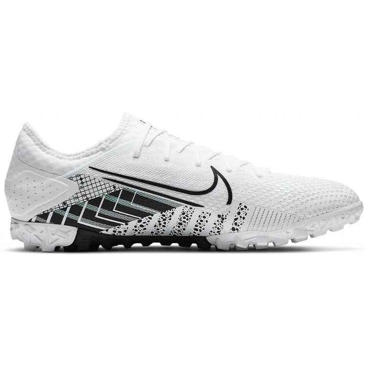 Nike Mercurial Vapor 13 Pro MDS Round Toe Lace-Up Low Top TF Soccer Shoes Men sneaker White Black CJ1307-110