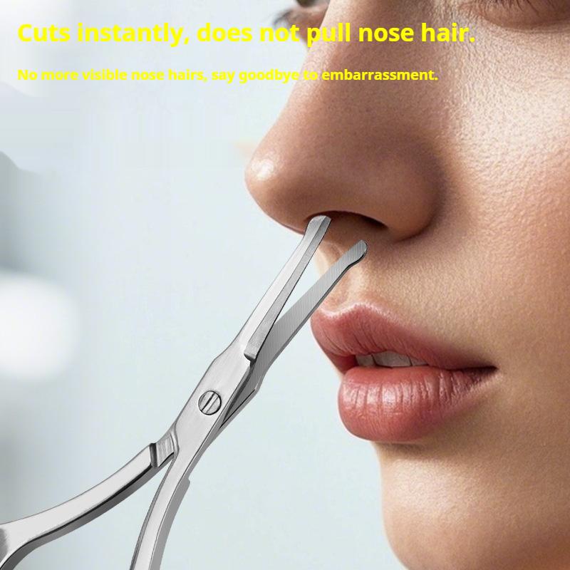 Rounded Stainless Stork Scissors Professional Nose Hair Scissors Man Facial Hair Scissors for Eyebrows Facial Hair Beauty Tool