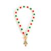Christmas Imitation Pearl Necklace for Women Fashion Santa Claus Snowman Pendant Clavicle Chain Jewelry
