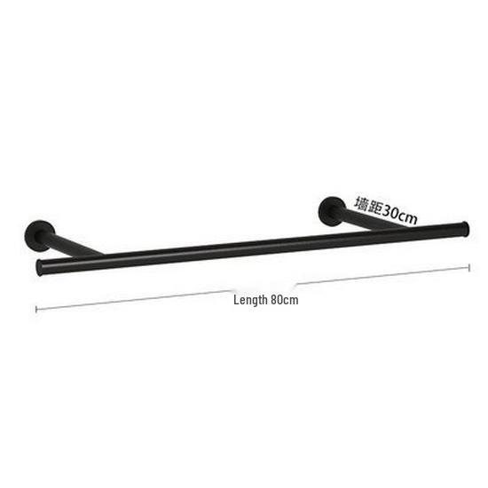 Women s Wall-Mounted Clothing Rack: Black Steel Wire Shelf & Hanging Rod Single Unit