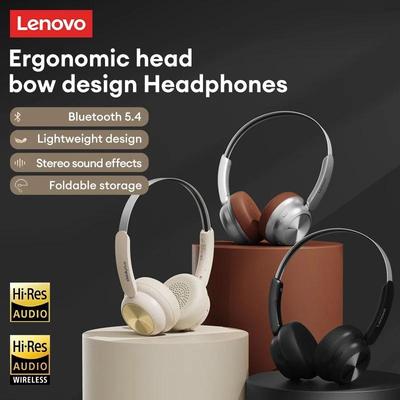 Original Lenovo Th66 Wireless Bluetooth 5.4 Headphones HD Lossless Sound Movie Mode Headset Trendy Accessories Earbuds New