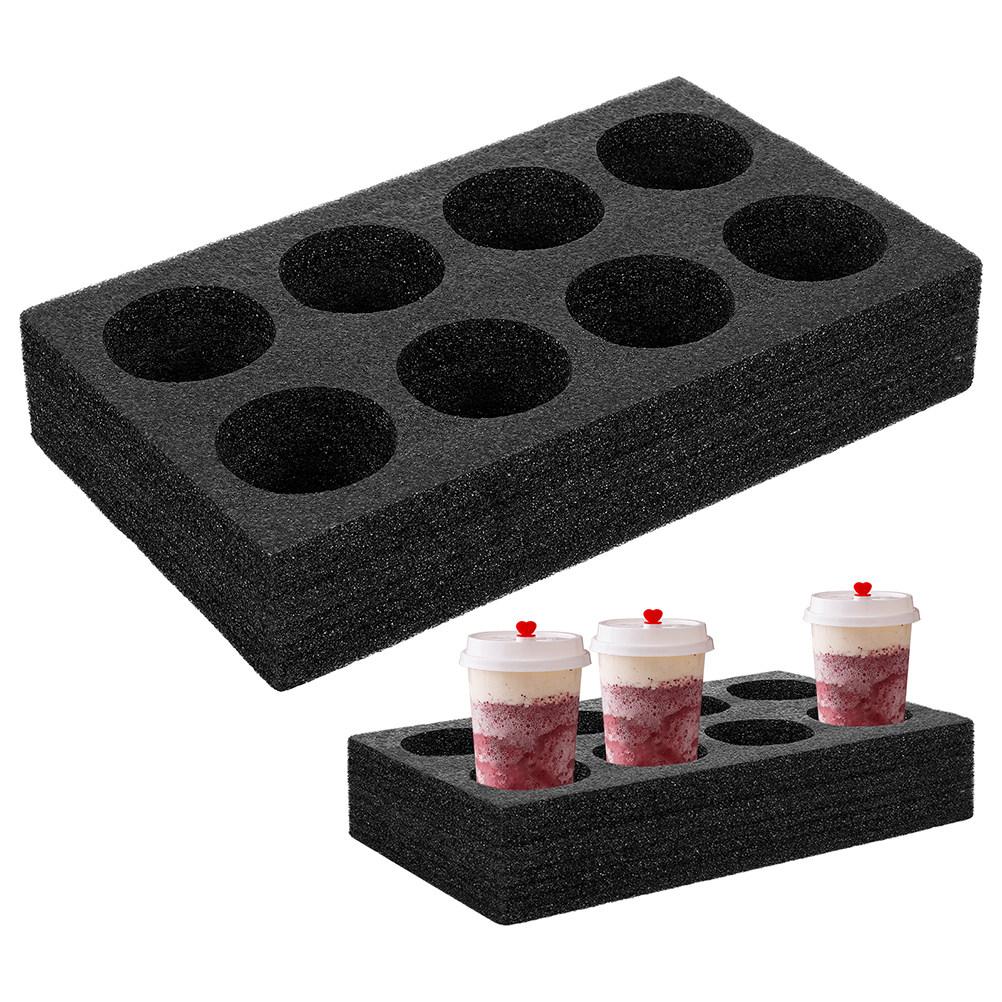 8Pcs Beverage Cup Carrier Tray Stable Lightweight Drink Holder for Coffee Milk Tea Takeaway Spill Resistant Picnic Home