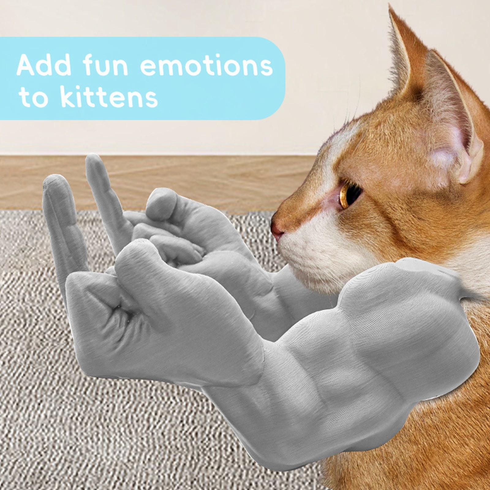 

Креативные гигантские руки-подставки для домашних животных, подвесные ручки для шеи, игрушки для кошек и цыплят One Size белый