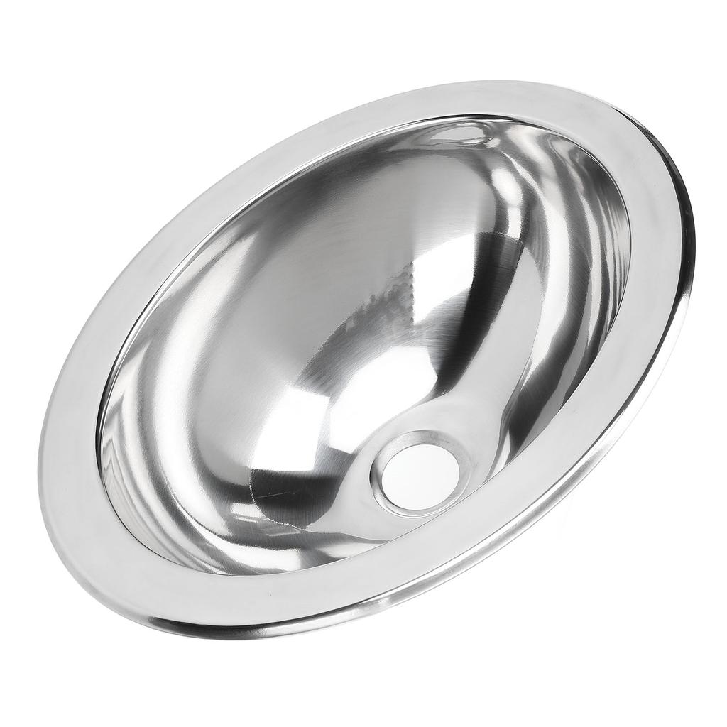 Single Bowl Bar Sink 340 X 270 X 120mm Polished Stainless Steel Kitchen Sink with 40mm Drain Hole for Boat Caravan RV