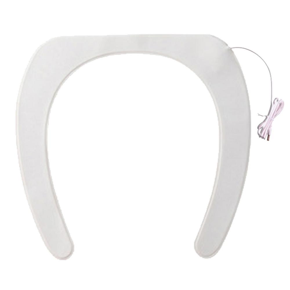 

Теплый чехол для унитаза Мягкий чехол для унитаза Легкоочищаемый мягкий чехол для ванной комнаты Термостатический подогрев Стандартные сиденья белый