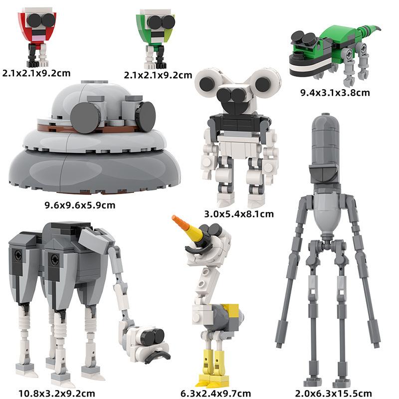 Zoonomaly Zoo Bloki Figurka Zabawka Zoonomaly Zestaw Bloków Figurka z Gry Horror Zoonomaly Ceglany Strażnik Kot Koala Potwór Zwierzęta Budowanie