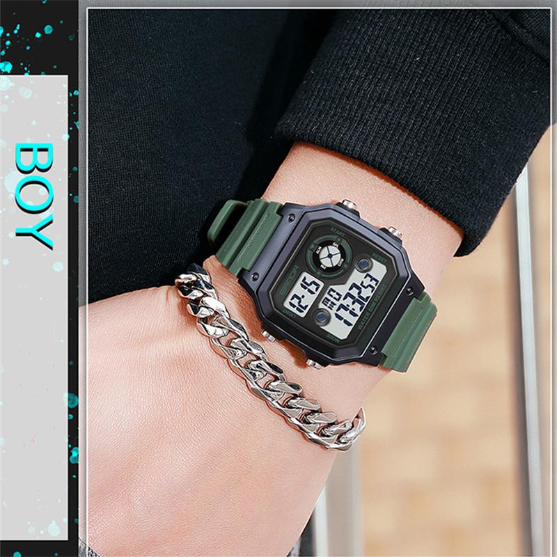 Mens Fashion Led Digital Watch Student Sports Multifunction Electronic Watch Female Clock Gift