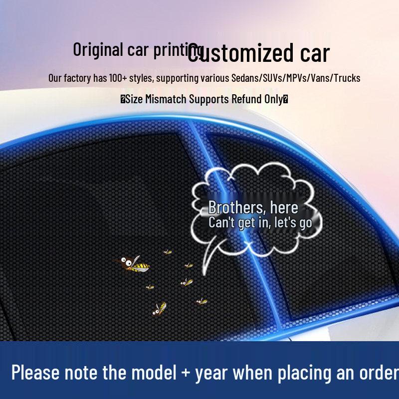 Car Door Mosquito Screen Mesh: Insect-Proof Sunshade for Windows