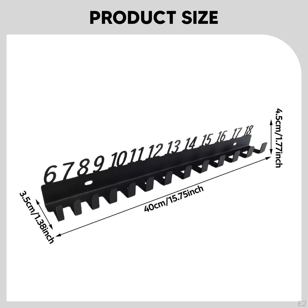 Mounted Wrench Organizer, Tool Storage Rack, Multifunctional, for , Easy Installation,