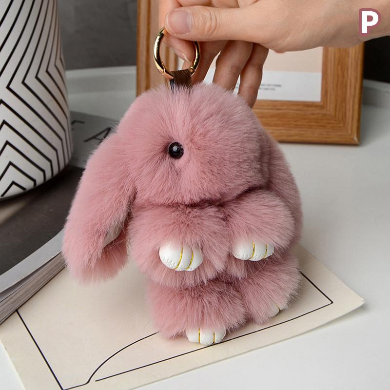 15Cm Rabbit Fur Keychain Women Bag Car Key Chain Pendant Decoration Jewelry Bags