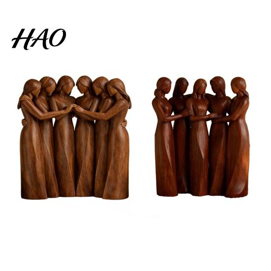 Practical Gift For Bestie Sisters by My Side Friendship Figurine Resin 5/6 Statue Sculpture Best Friend Birthday Gifts for Women Female Sister Embrace