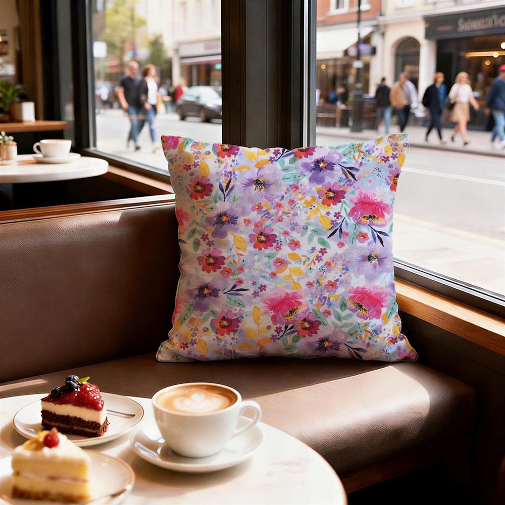Solid Color Blocking Cushion Cover Set of  Decorative Short Plush Pillow Covers for Sofa Soft  Cushion Case x cm
