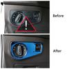 For Volkswagen VW Tiguan MK2 2017- Stainless Steel Chrome Carbon Fiber Headlight Head Light Switch Covers Trim