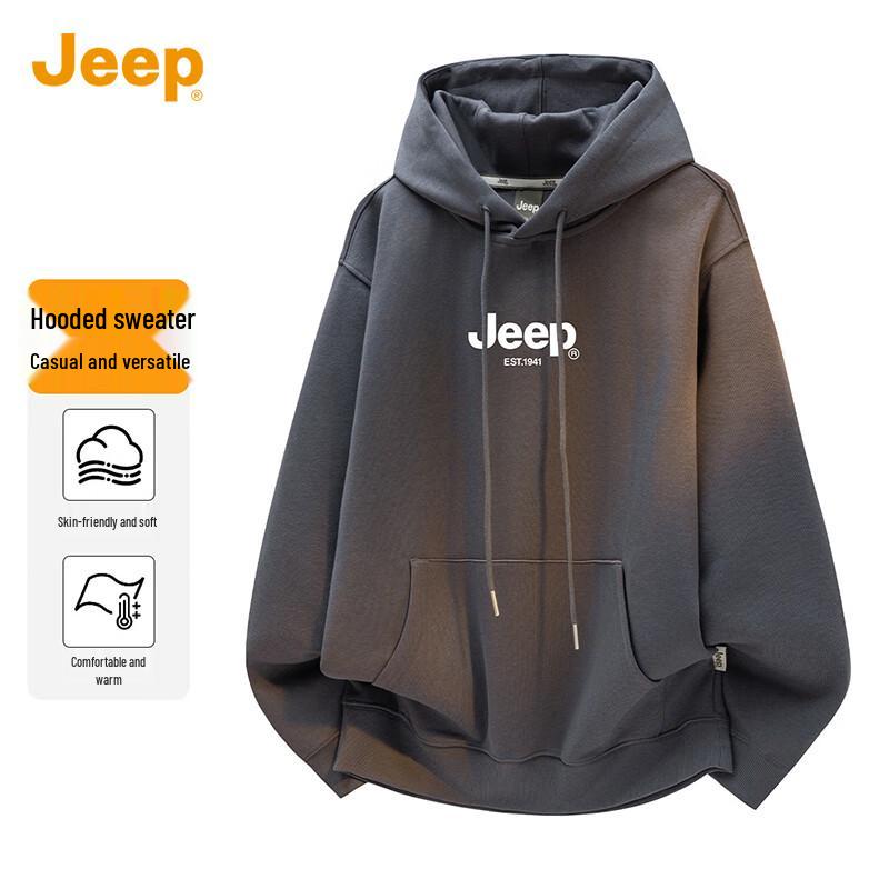 Jeep Мужская толстовка с капюшоном в американском стиле XL