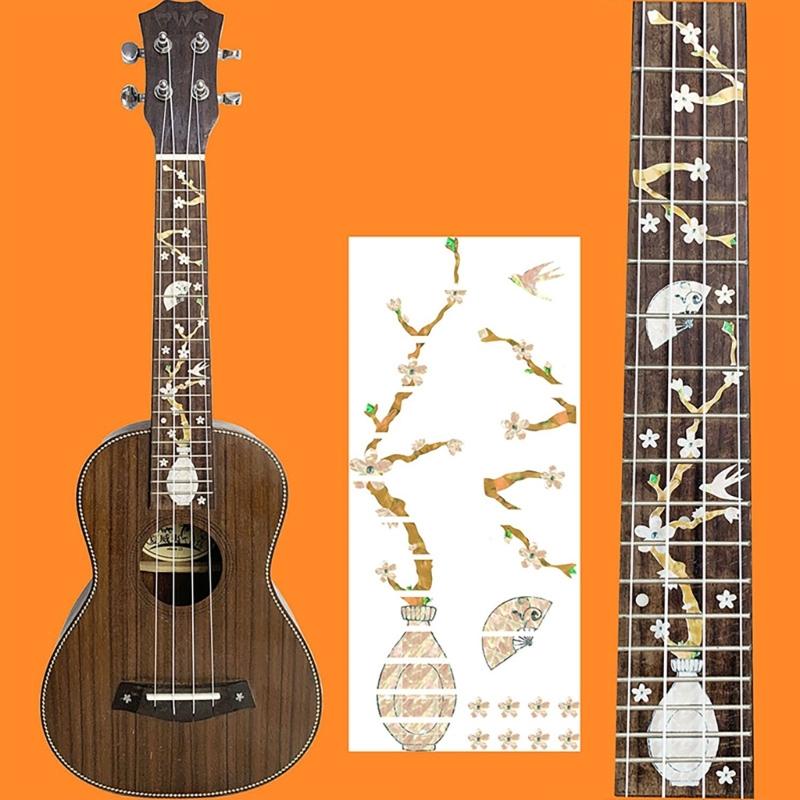 23inch Ukulele Fretboard Sticker Guitar Inlay Sticker Thin Inlay Sticker Fretboard Decals Marker for Guitar Bass Ukulele