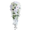 Silk Flower Cascading Bouquets Bride Handheld Bouquets Wedding Ceremony Flowers for Weddings Engagements and Event