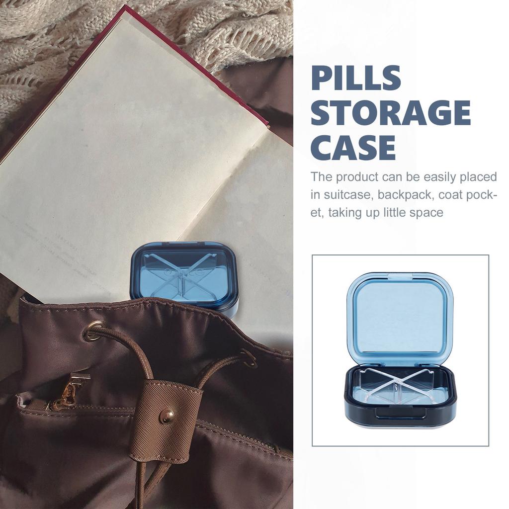 Pills Storage Case Portable Multi-Grid Organizer Compact Convenient Medicine Box Dental Braces Storage Dustproof Moistureproof