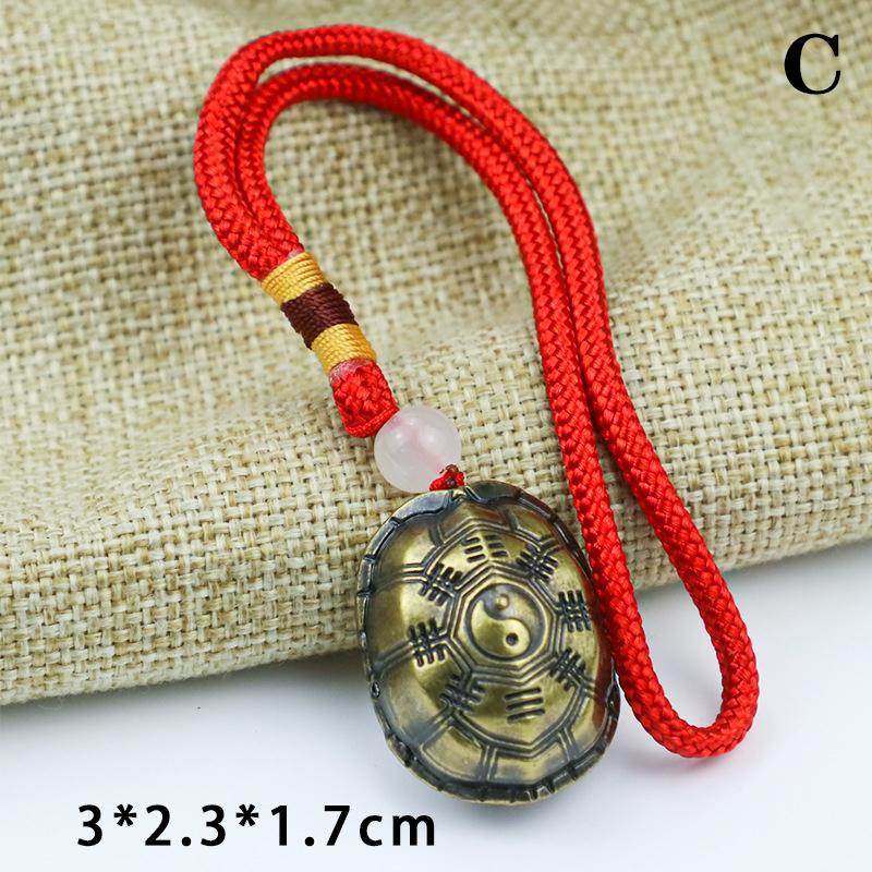 Turtle Shell Pendant Fortune Divination Game Props Copper Coins Crafts Wealth Zinc Alloy Ornament Decor Chinese Telling