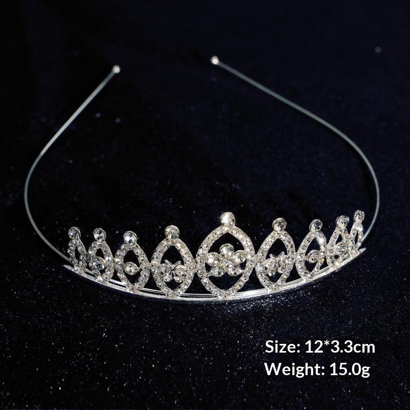 Romantic Princess Crown For Girls Rhinestone Crystal Hair Crowns Queen Headband Bridal Headdress Tiaras Hair Jewelry Accessories