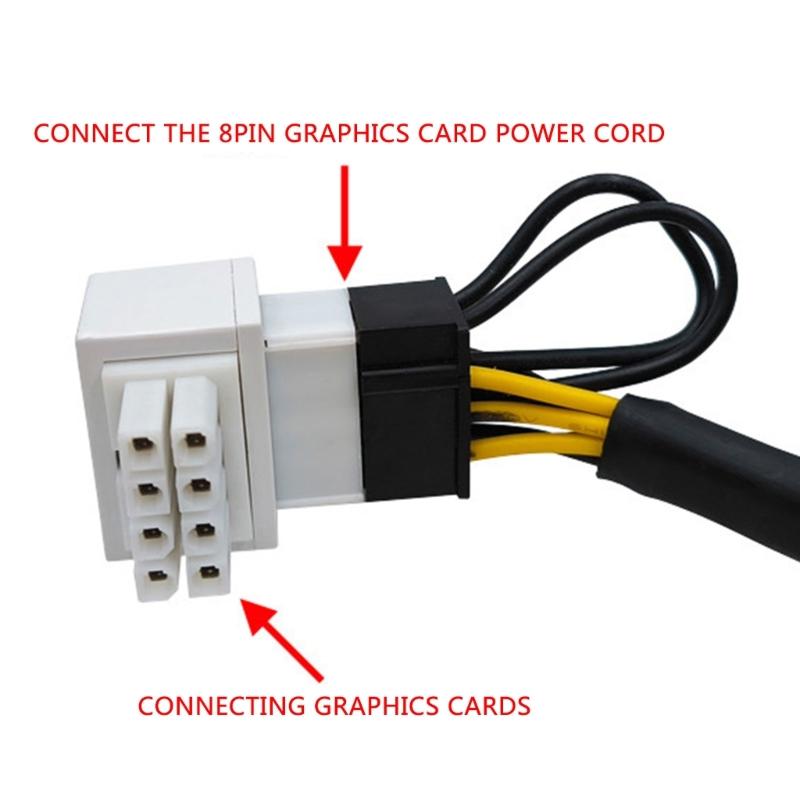 8Pin Female to 8pin Male 90 Degree Angled Power Adapter for Desktops Graphics Card Power Cable Adapter Connector