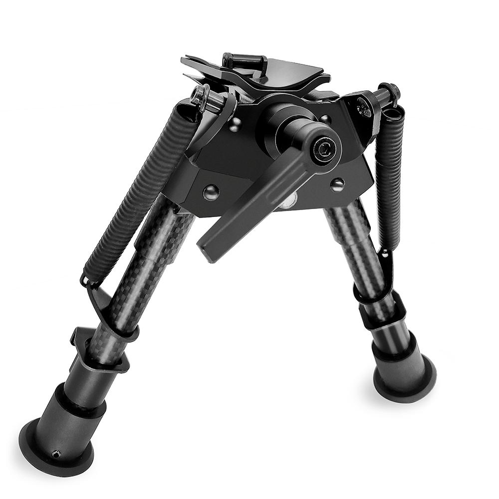 6-9 tommers karbonfiber svingbar benkstøtte Skyting Bipod Taktisk jaktrifle Bipod