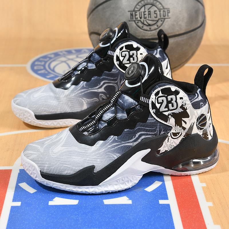 

Basketball sneakers men s summer high-top sneakers rotating button student children s knob teen men s shoes 36