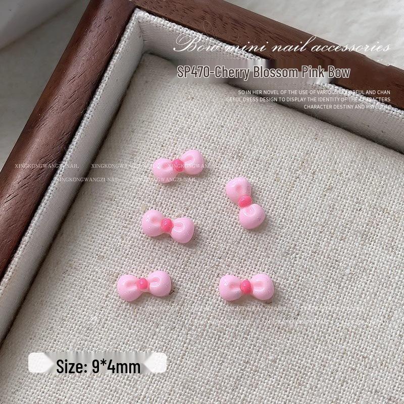 Sweetheart Barbie & Niedliche Katze Nagelkunst Schleifenverzierungen mit Strasssteinen