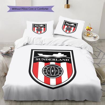 Sunderland A.F Pattern Bedding,Quilt Set Quilt Cover Pillowcase Home Birthday Gift(1 * Duvet Cover + 2 * Pillowcase, Without Core)