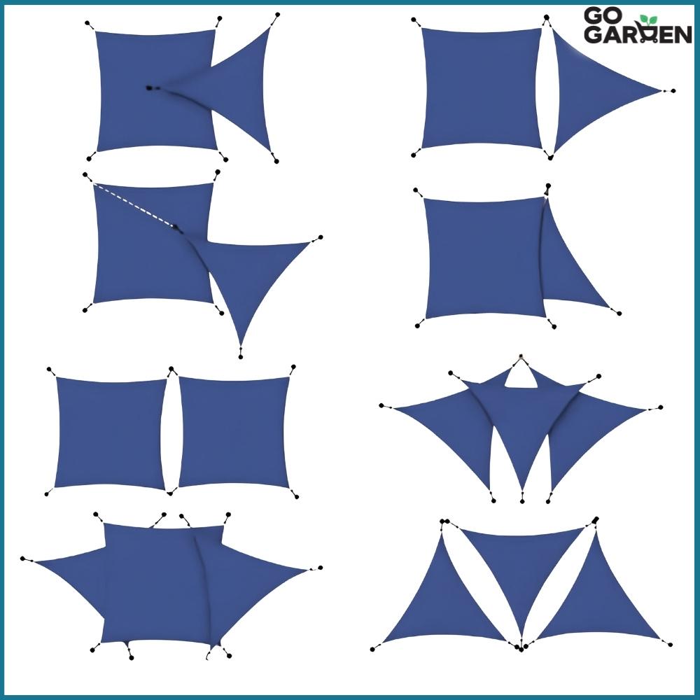 Sunshade Sail for the Garden, Waterproof UV Material, Navy Blue 3x5