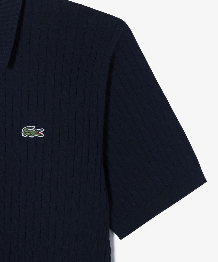 LACOSTE Men'S Cable Short Sleeve Sweater Polo Shirt Ph368E-56G 166