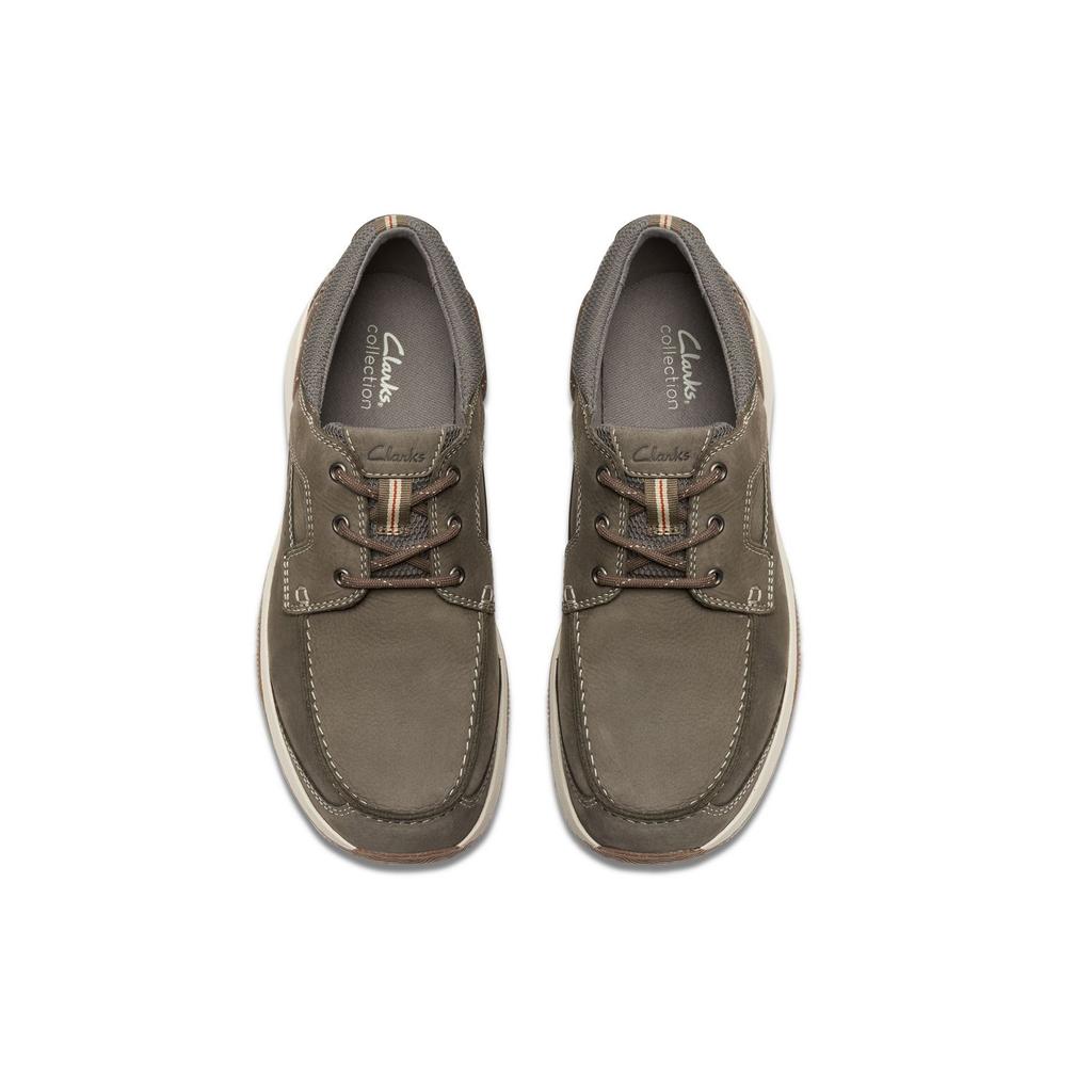 Clarks Round Toe Lace-Up Comfortable Versatile Lightweight Durable Casual Shoes Men sneaker Dark-Gray 261769737