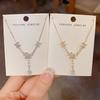 Top Quality Trendy Exquisite Flower Zircon Choker Necklace Women Luxury Brass Necklace Jewelry