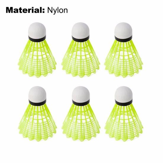 6Pcs Yellow Shuttlecock Sport Training Badminton Ball Professional Durable Set