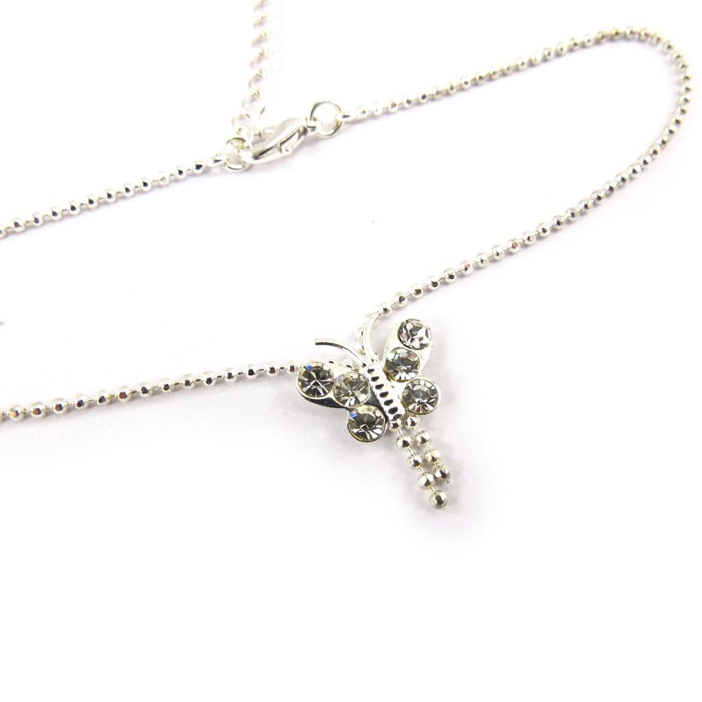 Les Trésors De Lily [K0906] - Weiße 'Schmetterling' Fußkette