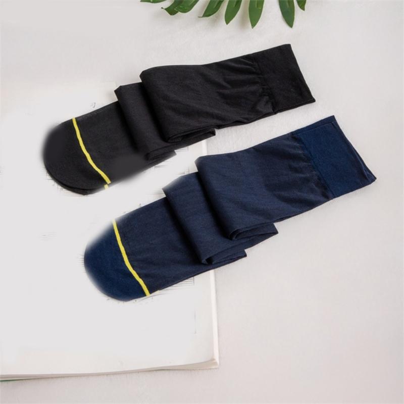 Men's Ultra Thin Nylon Dress Socks Soft See Through Breathable Calf Length Socks Long Stockings for Business Formal Wear