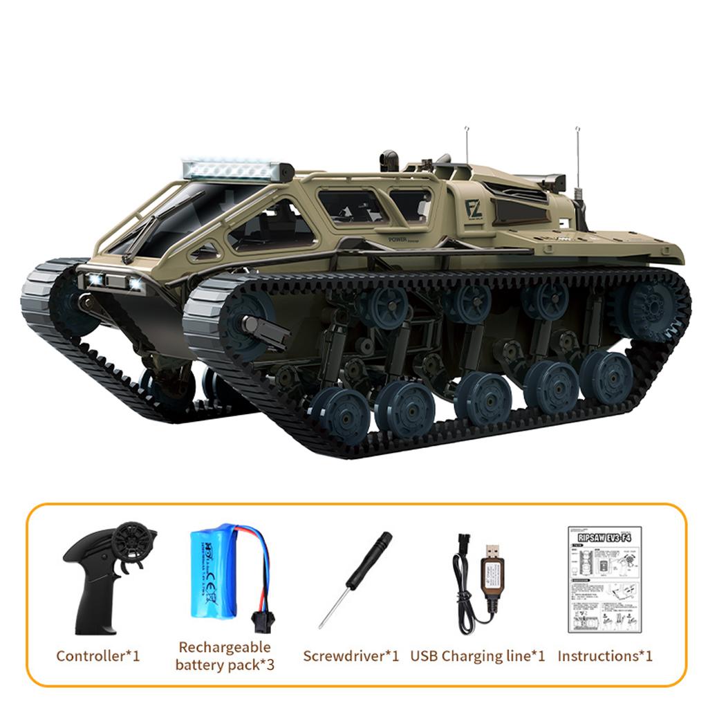Remote Control , 2.4GHz All Terrain 360 degrees Rotating Stunt Toy Vehicle with LED Lights, Off Road Tracked Car Gifts for Boys and Girls