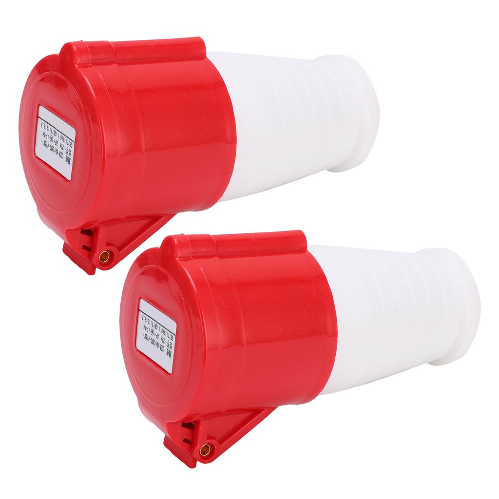 2 pçs Plugue Industrial 4 Pinos 380415V 32A 3P+T IP67 À Prova D'água para Agricultura Aeroporto Ferrovia