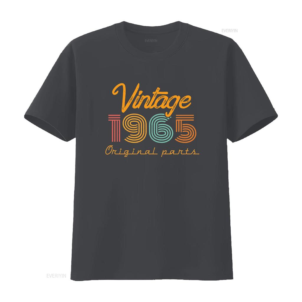 58th Birthday T Shirt Vintage 1965 for Retro vintage Washed Unisex fashion Versatile streetwear Soft Comfortable Stretched