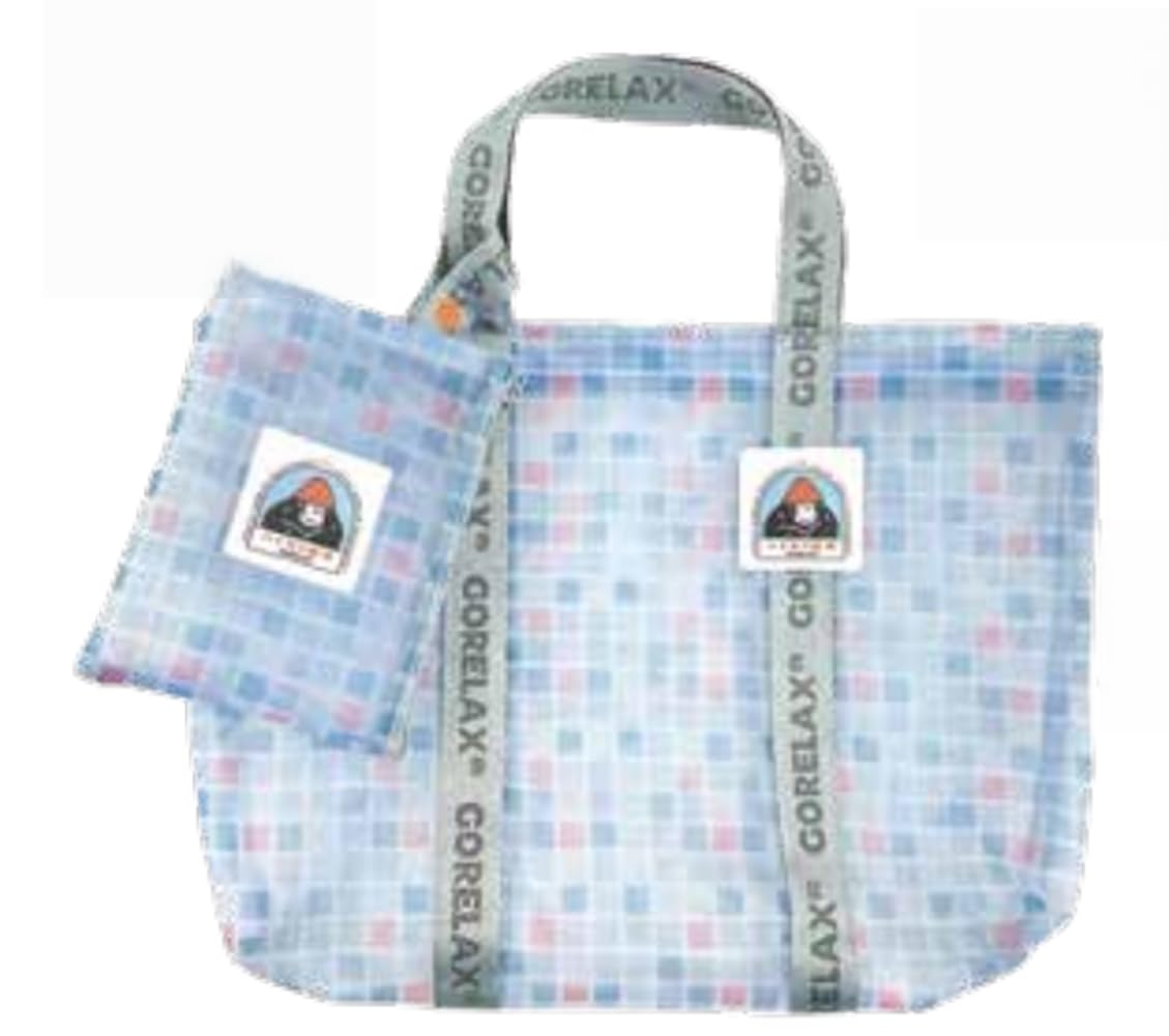 

Pine Create Mesh Bag with Pouch, Relax, Tile Pattern, Blue