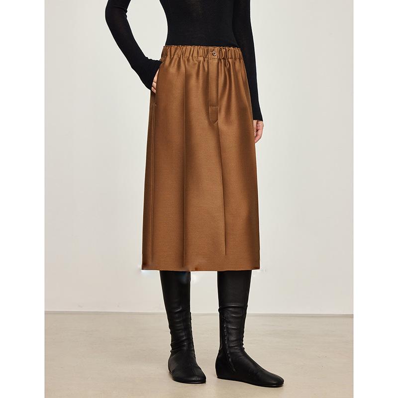 45MM Elegant Silk Minimalist Straight Skirt – Winter 2026 Collection Large