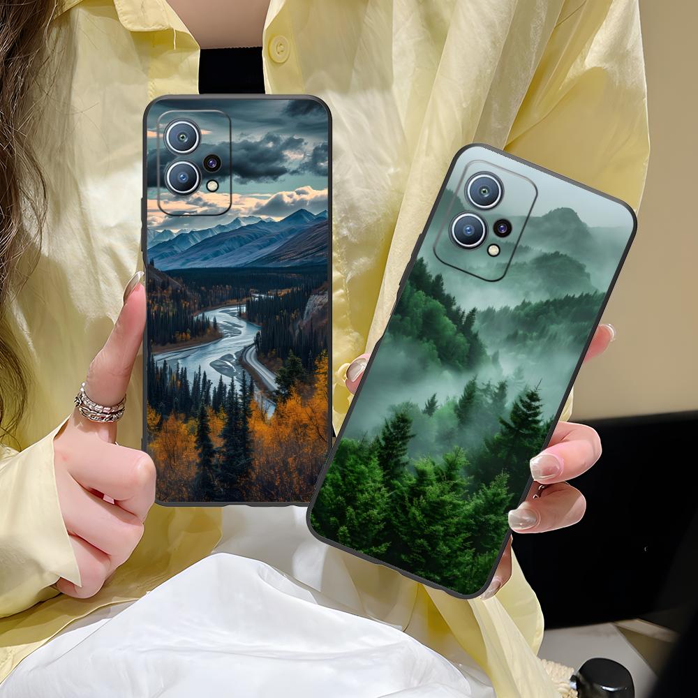 Mountain Forest Mobile Phone Case for Huawei P60 P50 P40 P30 P20 P10 P9 P8 Pro Lite Plus Colorful Printing Cover Luxury Pretty