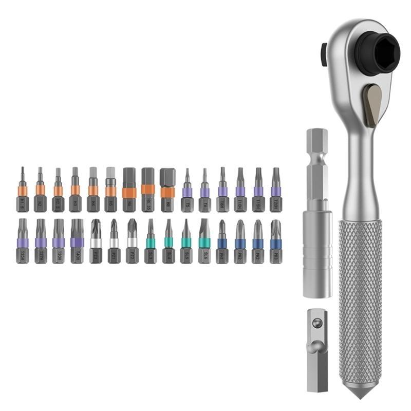 J0MC Small Drives Socket Ratchet Wrench Screwdriver Set Ratchet Wrench Set Extension China Mainland