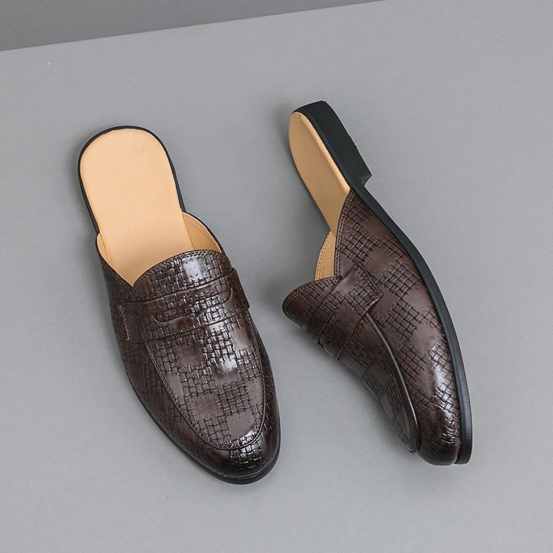 Fashion Men's Loafers Luxury Brand Leather Dress Shoes Breathable Slip-On Solid Formal Casual Shoes Handmade Designer Men Shoes Mocassin